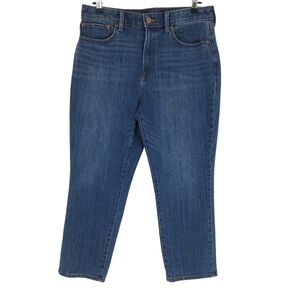 Talbots Flawless Straight Ankle Jeans High Rise Dark Wash Denim Petite 12P